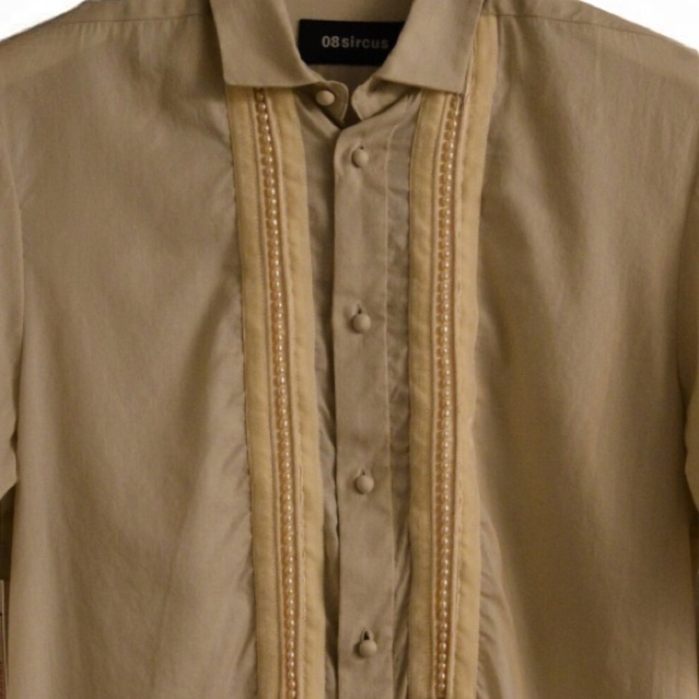 08Sircus Men's Pearl Front Tux Shirt
